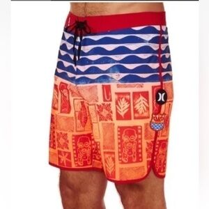 HURLEY Phantom Tahiti BoardShorts Beach Surf Swimwear size 32